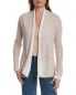 Фото #1 товара Alashan Cashmere Plaited Reversible Cashmere-Blend Cardigan Women's White Xs