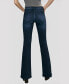 ფოტო #2 პროდუქტის Women's Mid Rise Soft Stretch Faded Flare Jeans