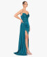Фото #3 товара Juniors' Glittered Ruched Strapless Gown