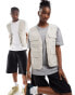 Фото #1 товара Lee unisex workwear label utility vest relaxed fit in stone