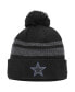 Фото #1 товара Men's Black Dallas Cowboys Dispatch Cuffed Knit Hat with Pom