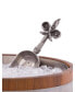 Stainless Steel Ice, Utility Scoop with Solid Pewter "Fleur De Lis" Handle