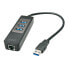 Фото #1 товара Адаптер Lindy 43176 USB 3.2 Gen 1 (3.1 Gen 1) Type-A - RJ-45, 5000 Mbit/s - Black - IEEE 802.3, IEEE 802.3ab, IEEE 802.3u - USB