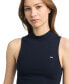 Women's Cropped Mockneck Sleeveless Top