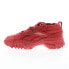 Reebok Club C V2 Cardi B Womens Red Suede Lace Up Lifestyle Sneakers Shoes