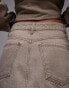 Topshop co ord denim mini pelmet skirt in Latte brown