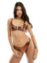 The Frolic sapphire high leg bikini bottom in bronze metallic