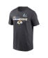 Men's Anthracite Los Angeles Rams Super Bowl LVI Champions Roster T-shirt