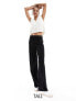 Фото #2 товара Vero Moda Tall Kayla button front wide leg jeans in black
