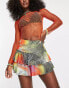 COLLUSION digi print rara skirt co-ord in multi