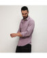 Фото #8 товара Men's Lavender Stripe-Creased Shirt