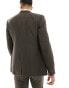 Фото #5 товара ASOS DESIGN slim suit jacket in brown pinstripe