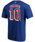 Фото #3 товара Men's Artemi Panarin Blue New York Rangers Player Authentic Stack Name and Number T-shirt