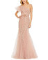 Фото #1 товара Mac Duggal Embellished One Shoulder Cap Sleeve Gown Women's 2