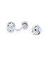 ფოტო #1 პროდუქტის Solid Double Sided Twist Love Knot Woven Braided French Style Fixed Bar Backing Shirt Cufflinks For Men Executive Groom Gift .925 Sterling Silver