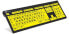 Фото #2 товара Logickeyboard XL Print NERO - Full-size (100%) - Wired - USB - QWERTZ - Black - Yellow