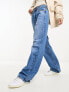 Фото #4 товара River Island 90s straight jean in midwash blue