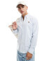 Фото #2 товара Abercrombie & Fitch icon logo stripe oxford shirt in light blue