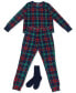 Women's 2-Pc. Packaged Printed Pajamas & Socks Set