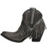 Фото #5 товара Corral Boots E1435 Black Studs & Fringe Round Toe Cowboy Booties Womens Black Dr