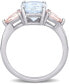 Фото #3 товара Кольцо Macy's Aquamarine Morganite & Diamond