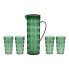 Фото #1 товара Glasses and pitcher set EDM 827051 Переработанный пластик Зеленый 5 Предметы
