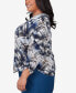 ფოტო #5 პროდუქტის Plus Size Classic Abstract Textu Patchwork Top