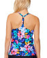 Фото #2 товара Island Escape 282180 Women's T-Back Underwire Tankini Top, Swimsuit, Size 12