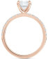 ფოტო #3 პროდუქტის Diamond Solitaire Round-Cut Pavé Engagement Ring (3/4 ct. t.w.) in 14k White or Rose Gold