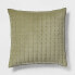 Euro Channel Stitch Velvet Quilt Sham Green - Threshold