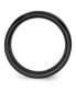 ფოტო #2 პროდუქტის Ceramic Black Faceted Beveled Edge Polished Wedding Band Ring