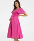 Women's Cotton Broderie Maternity and Nursing Dress