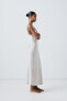 Фото #3 товара Атласное платье-комбинация с открытой спиной ZARA