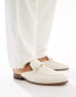 ASOS DESIGN mule loafers in stone