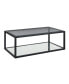 Ellis 48" Glass and Metal Coffee Table