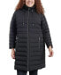 ფოტო #1 პროდუქტის Women's Plus Size Anorak Hooded Faux-Leather-Trim Down Packable Puffer Coat, Created for Macy's