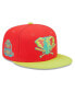 Фото #1 товара Men's Red, Neon Green Oakland Athletics 40th Anniversary Lava Highlighter Combo 59FIFTY Fitted Hat