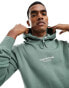 Jack & Jones oversized hoodie with originals logo in green