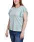 ფოტო #9 პროდუქტის Flutter Sleeve Slub Knit Top