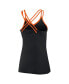 Women's Black Cincinnati Bengals Go For It Strappy Crossback Tank Top