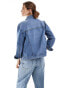 Hollister denim jacket in midwash blue mittlere waschung, XS - фото #3