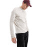 ASOS DESIGN turtle neck long sleeved t-shirt in light grey