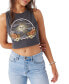 ფოტო #4 პროდუქტის Juniors' Mystic Sun Graphic Cotton Cropped Top