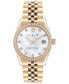 ფოტო #1 პროდუქტის Women's Date Superlative Gold Ion-Plated Bracelet Watch 34mm