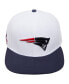 Фото #3 товара Men's White, Navy New England Patriots 2Tone Snapback Hat