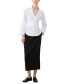 ფოტო #1 პროდუქტის Women's Isabelle Poplin Asymmetric Shirt