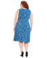 Фото #6 товара Plus Size Sleeveless Fit & Flare Midi Dress