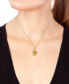 ფოტო #4 პროდუქტის EFFY® Citrine (3 ct. t.w.) & Diamond (1/5 ct. t.w.) Swirl 18" Pendant Necklace in 14k Gold