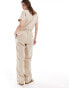 Dickies newington wash wide leg jumpsuit in off white