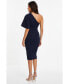 Women's One-Shoulder Ruched Midi Dress